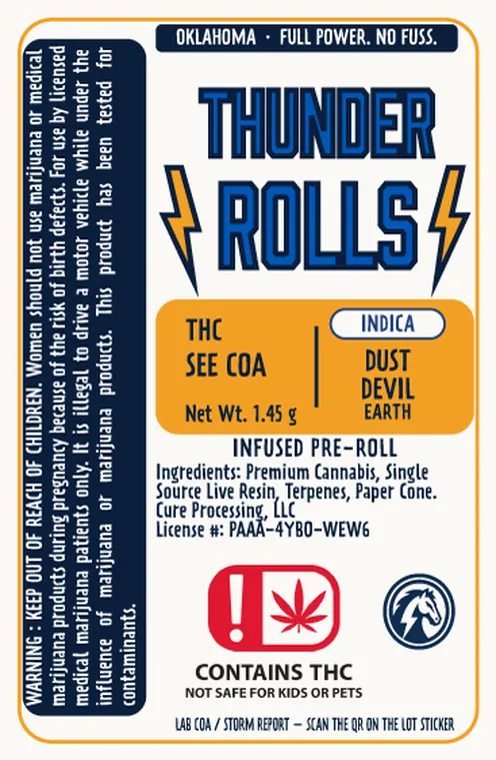 Dust Devil — Thunder Rolls label